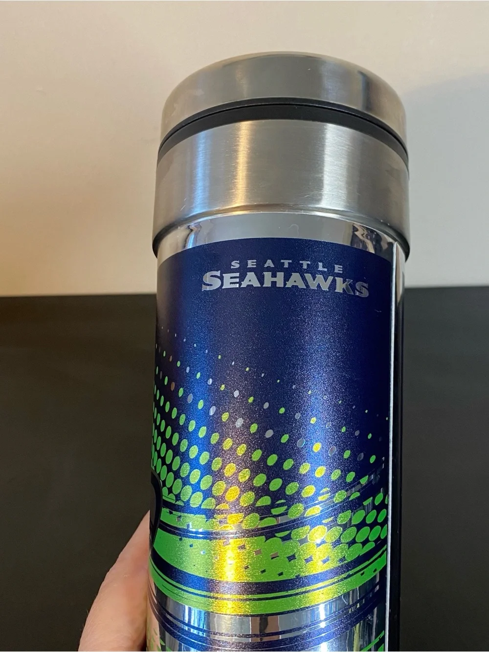 Seattle Seahawks Stainless Steel Travel Tumbler & Ceramic Mug 3 Pc Set